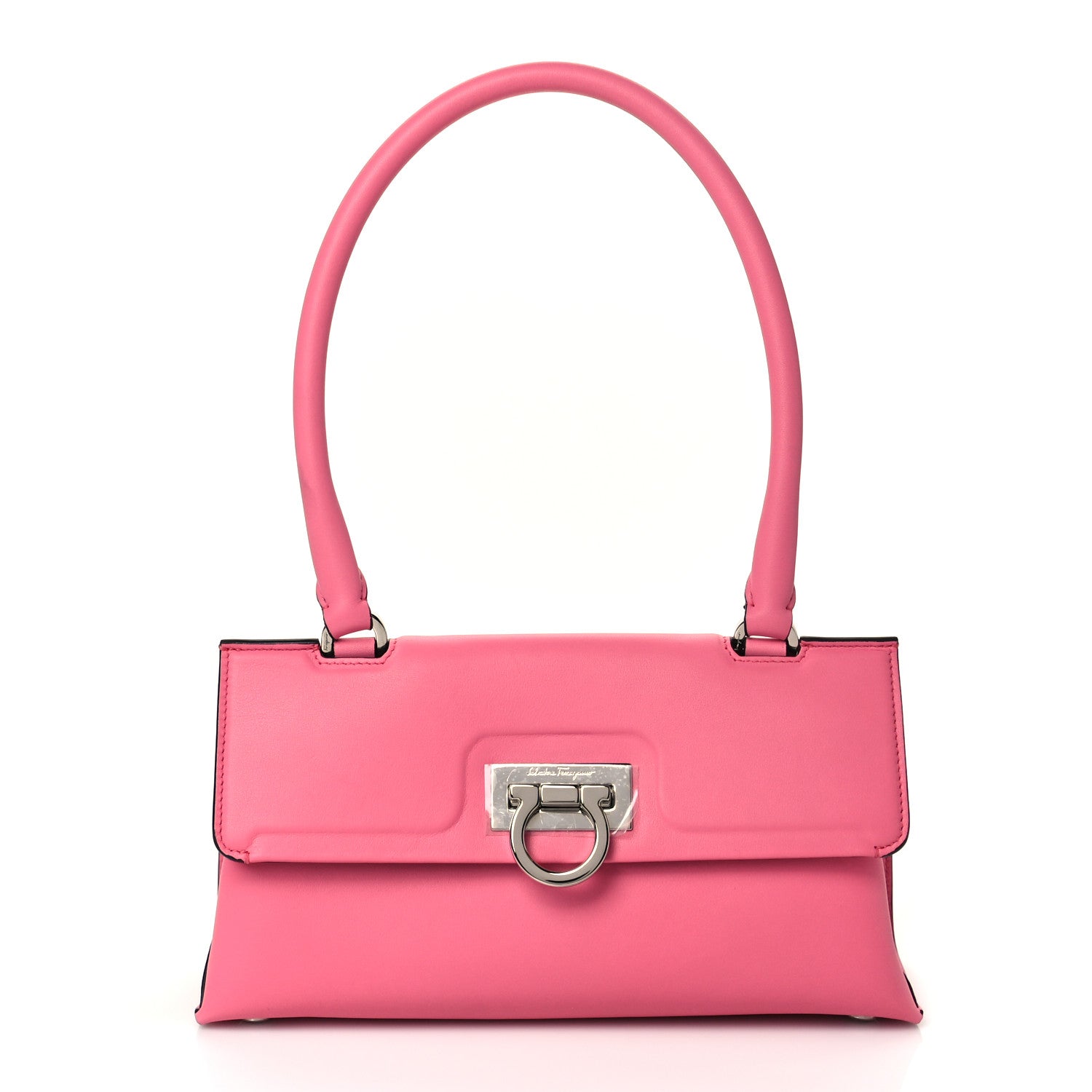 Salvatore Ferragamo Calfskin Trifolio Swing Bag Peonia 1 of 9