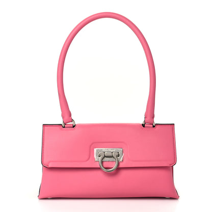 Salvatore Ferragamo Calfskin Trifolio Swing Bag Peonia 1 of 9