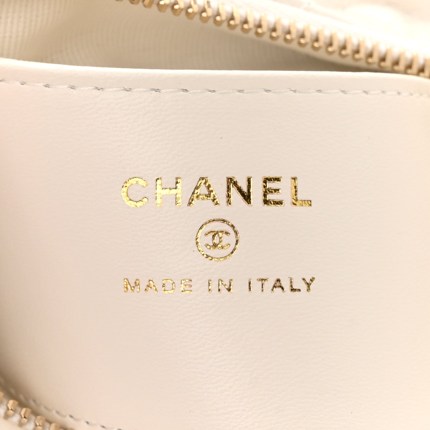 Chanel Lambskin Quilted Chain Around Pouch White 6 of 10