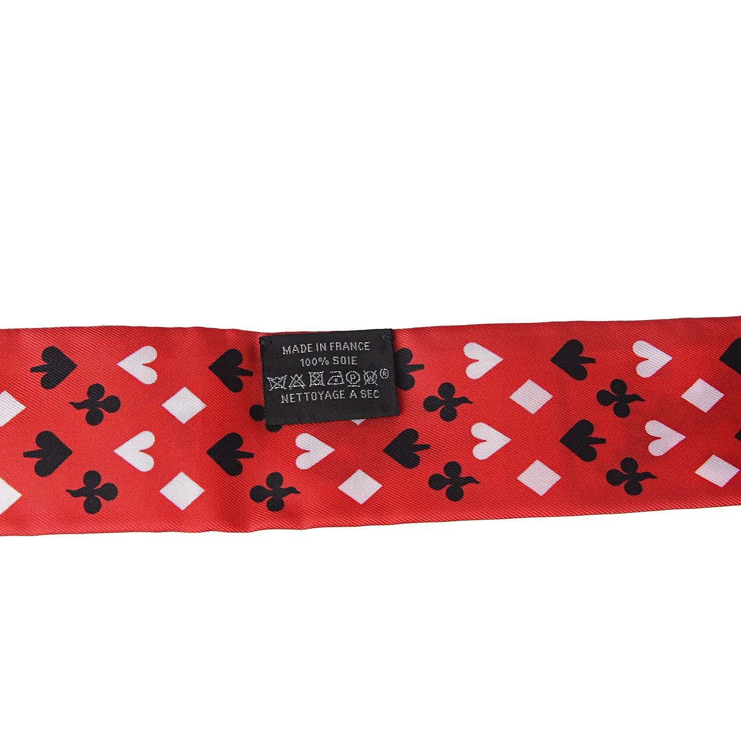 Hermes Silk Jeu de Cartes Twilly Rouge Black Ardoise 3 of 4