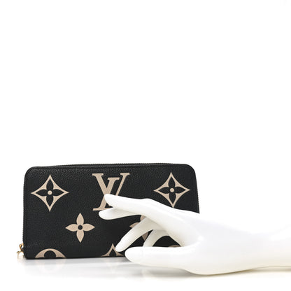Louis Vuitton Empreinte Monogram Giant Zippy Wallet Black Beige 2 of 6