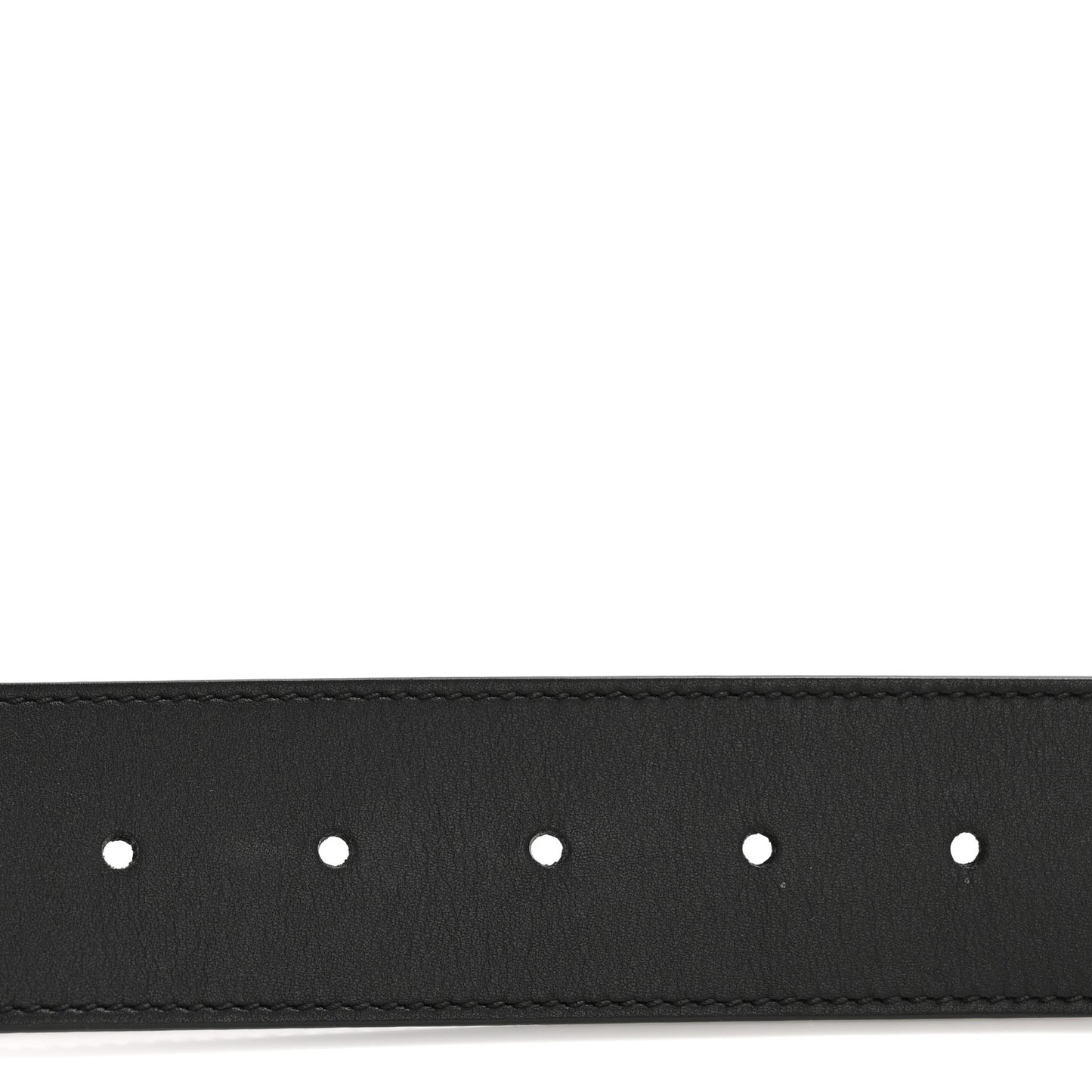 Moon Calfskin Pearl Double G 40mm Belt 80 32 Black Cream