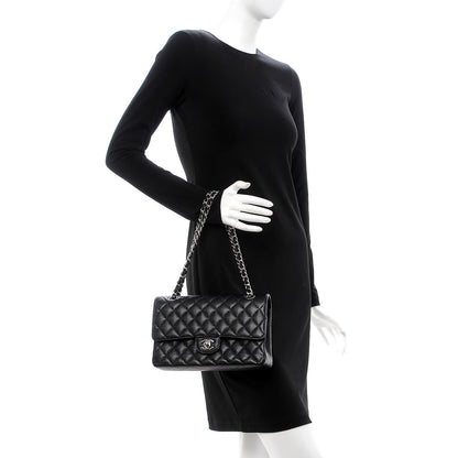 Chanel Caviar Quilted Medium Double Flap Black 3 of 12
