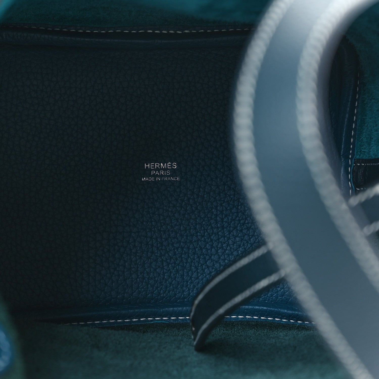 Hermes Taurillon Clemence Casaque Picotin Lock 18 PM Vert Bosphore Vert Cypress 5 of 11