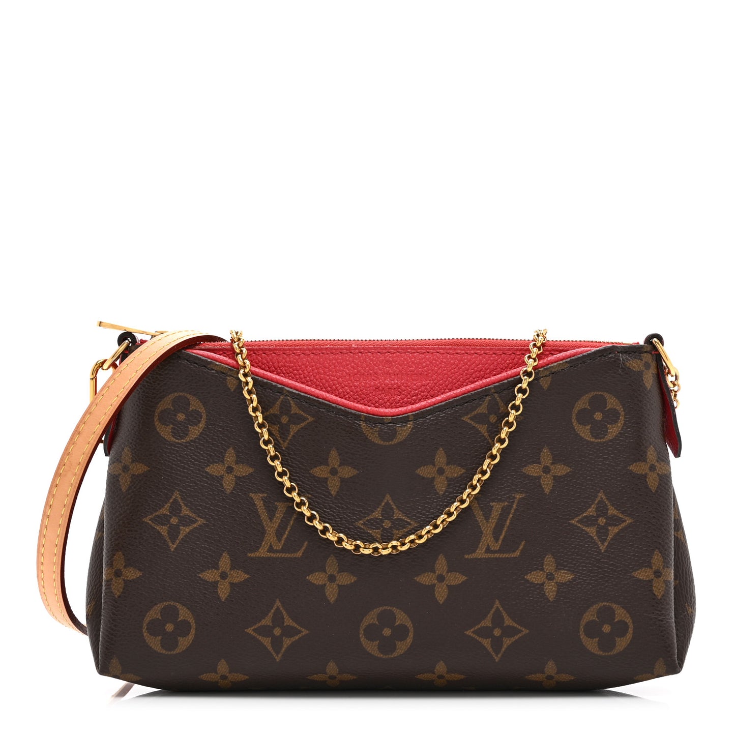 Monogram Pallas Clutch Poppy