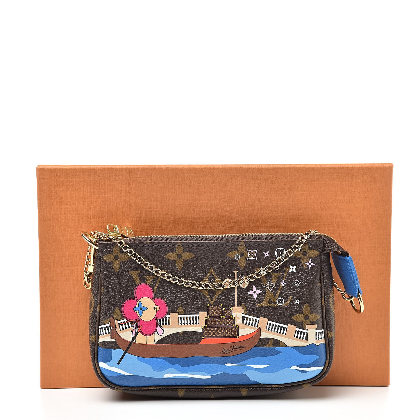Monogram 2019 Christmas Animation Mini Venice Pochette Accessories Blue