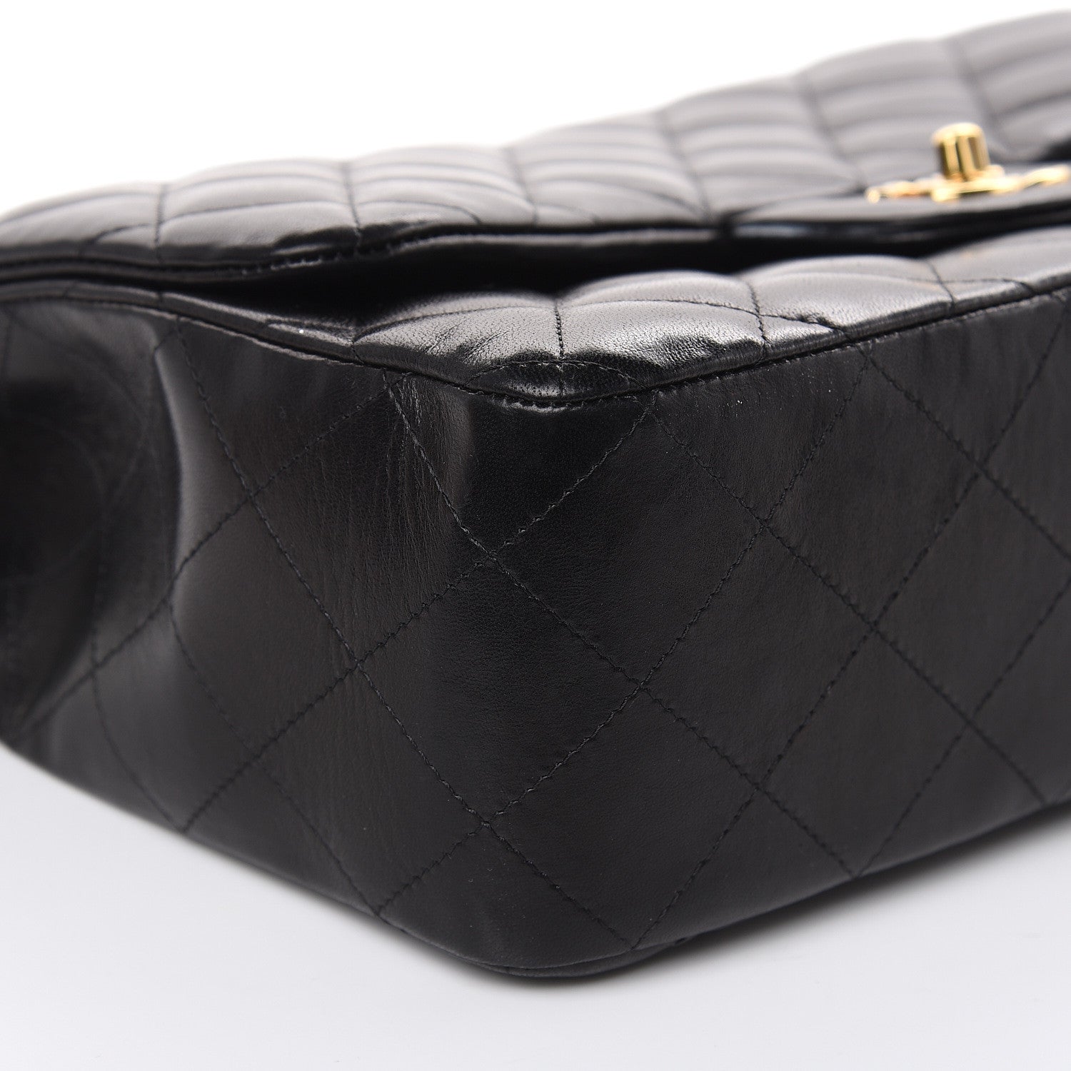 Chanel Lambskin Quilted Jumbo Single Flap Black 8 of 15