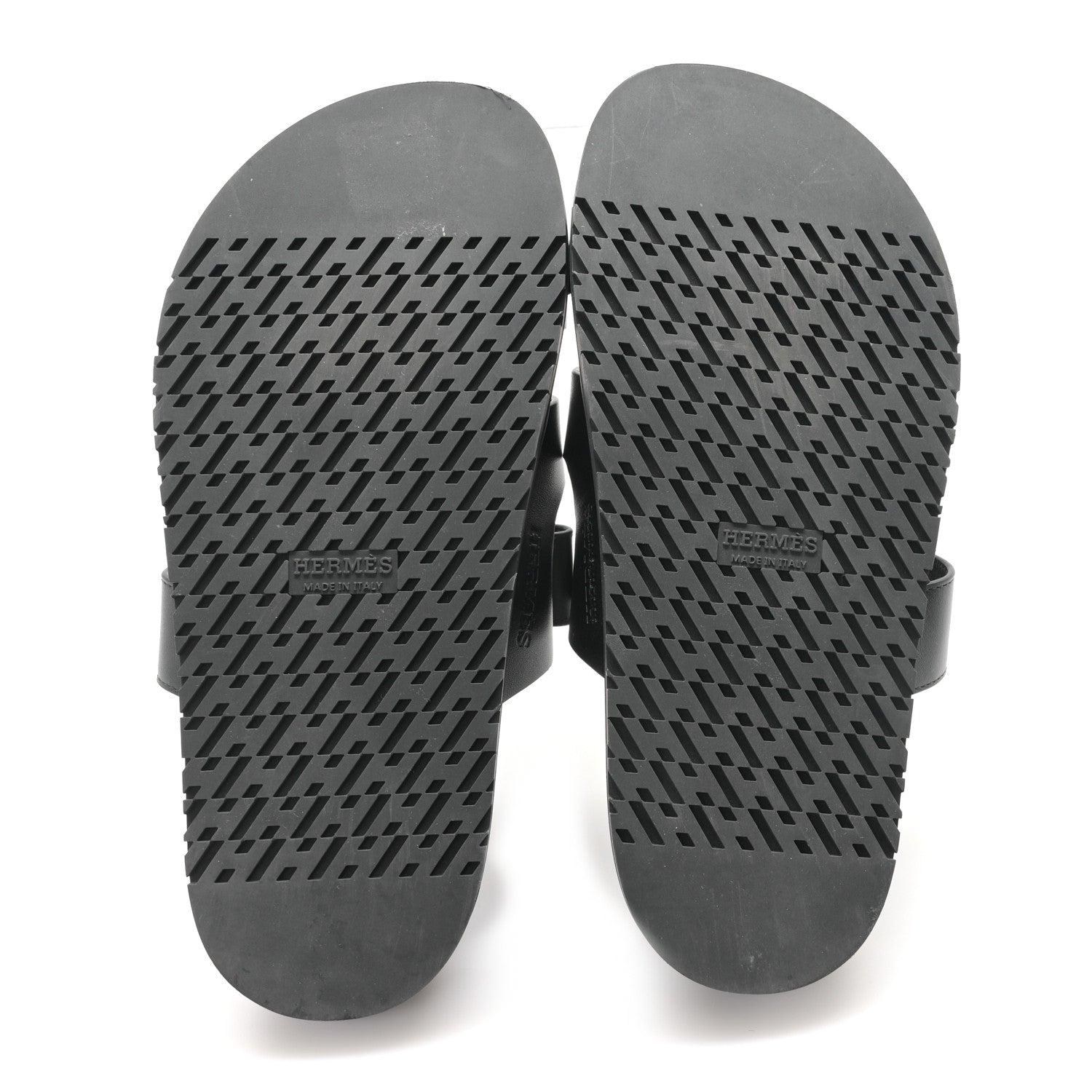 Hermes Calfskin Womens Chypre Sandals 36.5 Black 6 of 9