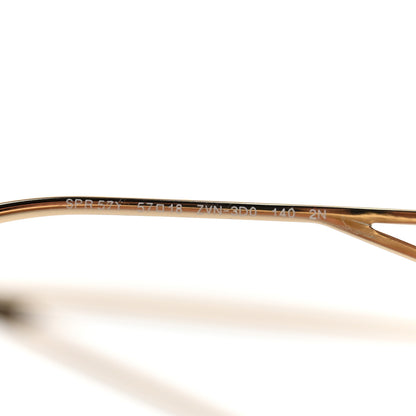 Prada Metal Symbole Triangle Logo Sunglasses SPR57Y Anthracite Gray Cammeo Beige 7 of 8