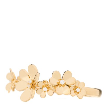 Van Cleef & Arpels 18K Yellow Gold Diamond Small Frivole 7 Flowers Bracelet M 3 of 7