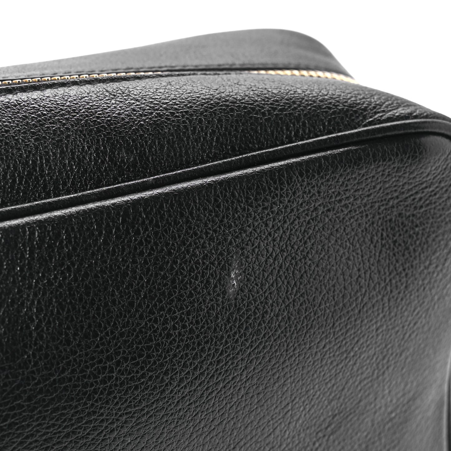 Glace Calfskin Embossed Logo Crossbody Black