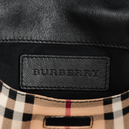 Burberry Haymarket Check Small Leah Black 6 of 7