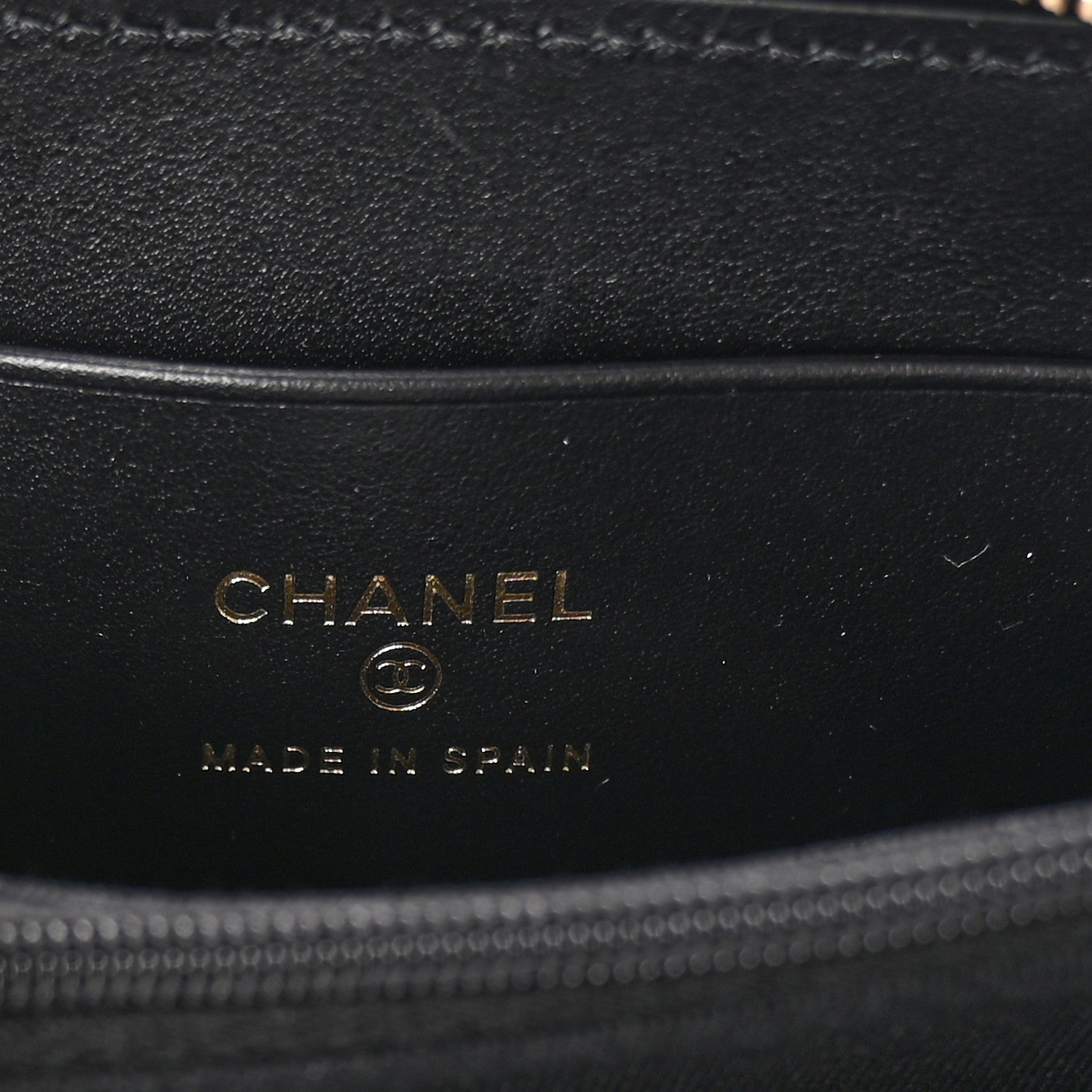 Chanel Caviar Quilted XL CC Zip Around Card Holder Black 6 of 8