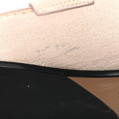 Hermes Suede Goatskin Womens Colette Loafers 38 Blanc Poros 9 of 10