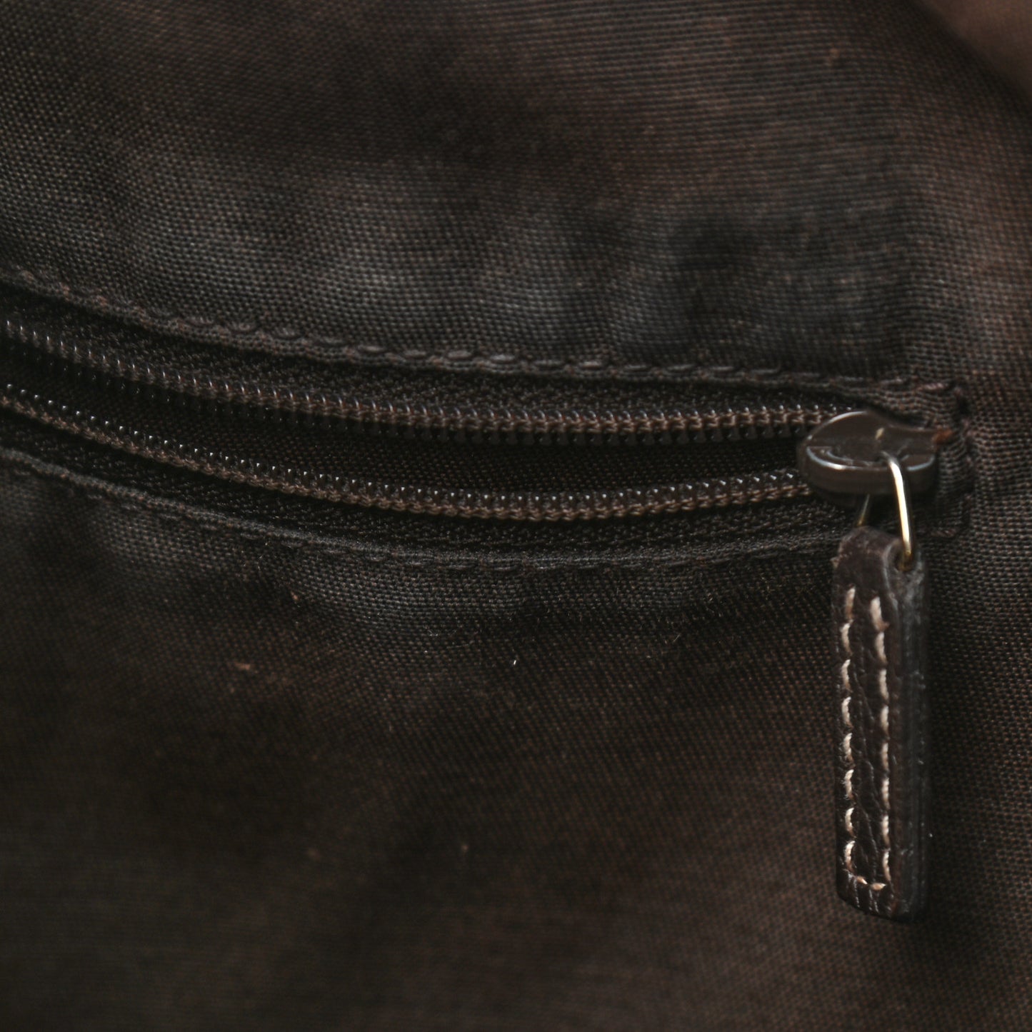Crystal Monogram Medium Abbey Convertible Tote Dark Brown