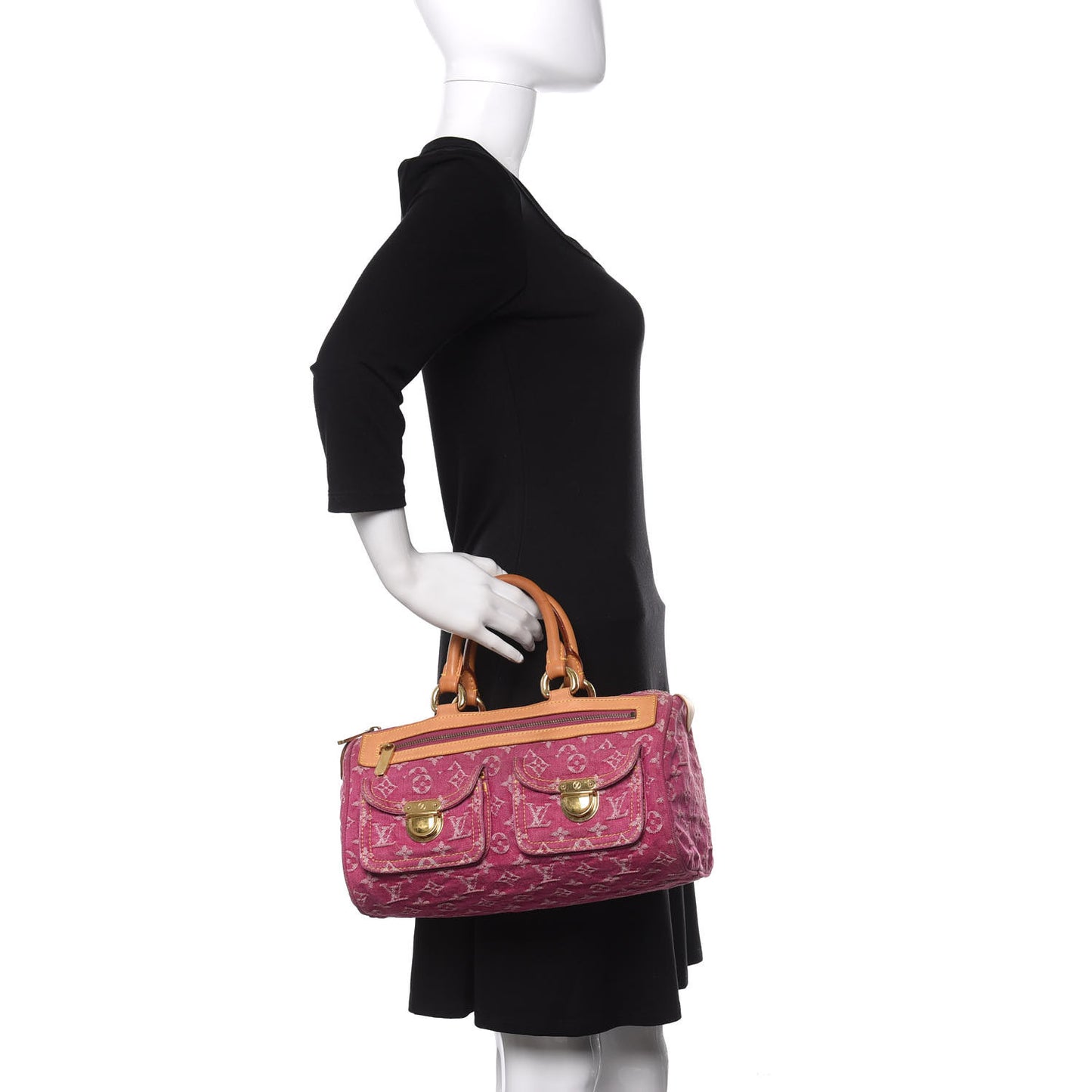 Monogram Denim Neo Speedy Fuchsia