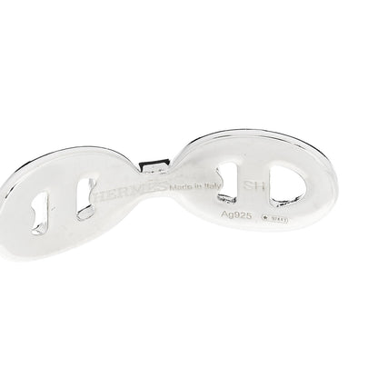 Hermes Sterling Silver MM Chaine d'Ancre Enchainee Cuff Bracelet SH 3 of 4
