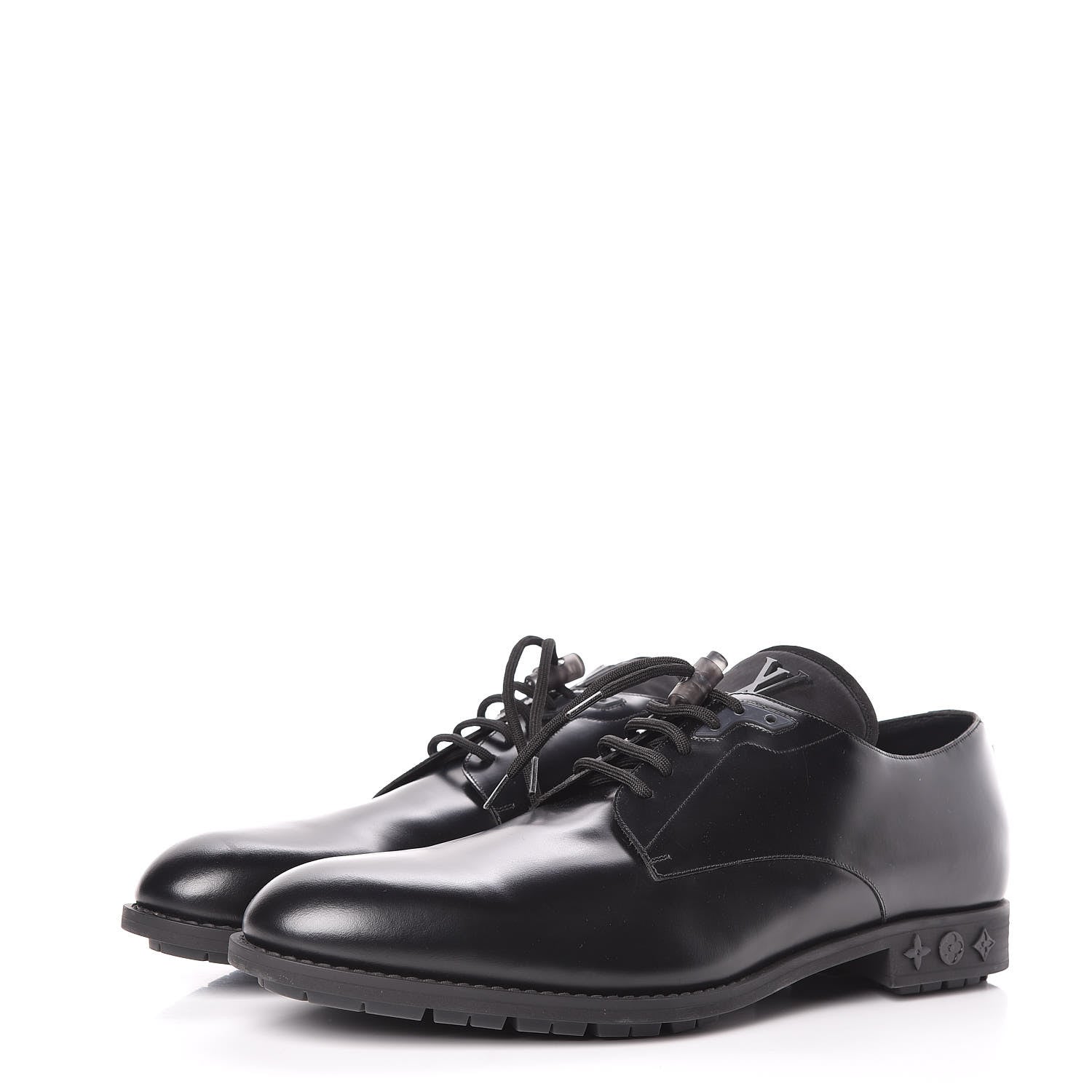 Louis Vuitton Lambskin Mens Derby Shoes 11.5 Black 3 of 11