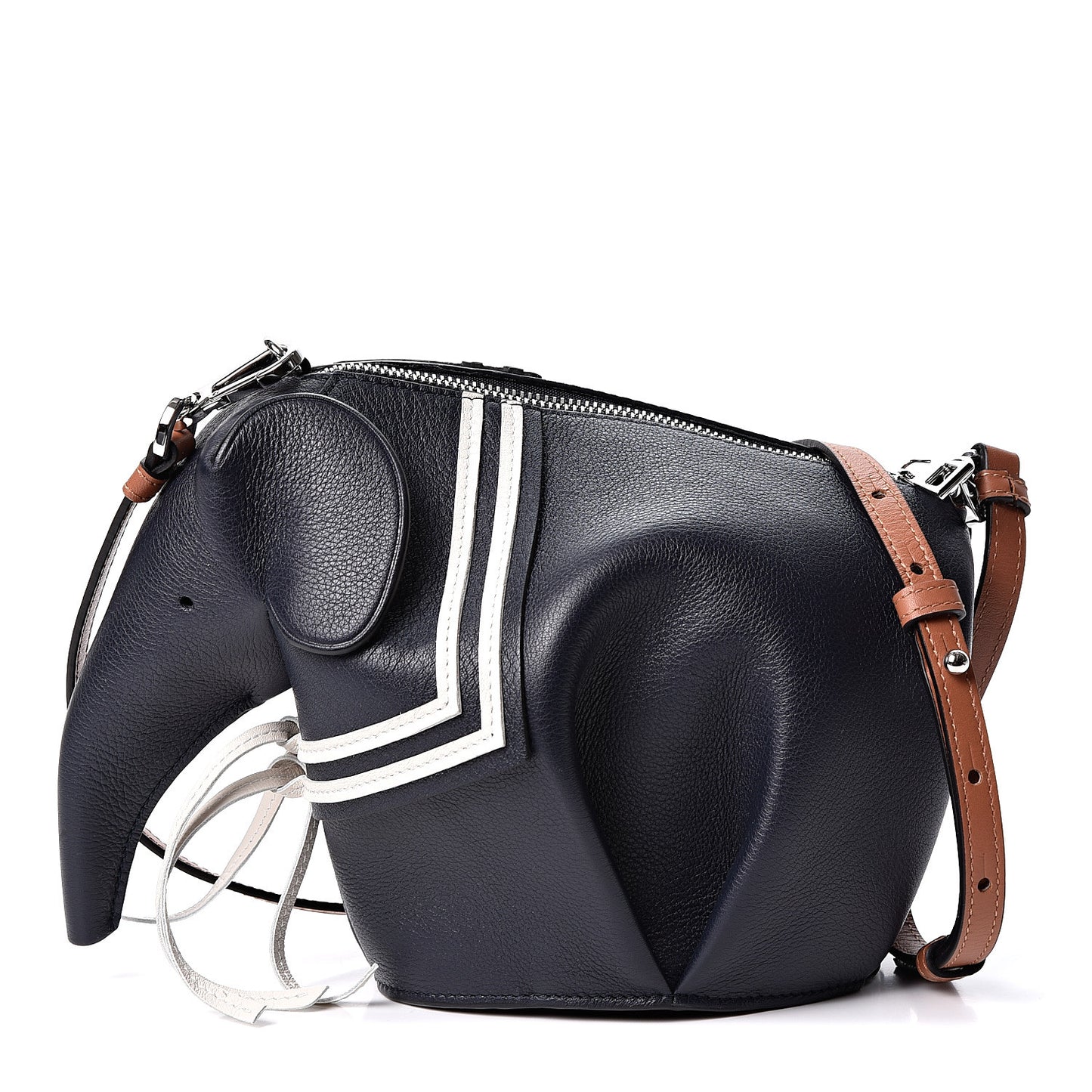 Calfskin Mini Sailor Elephant Crossbody Bag Deep Blue