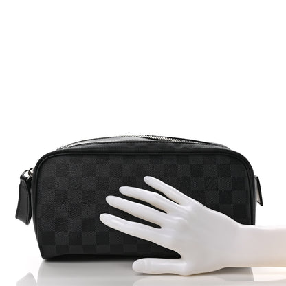 Louis Vuitton Damier Graphite Dopp Kit Toilet Pouch 2 of 9