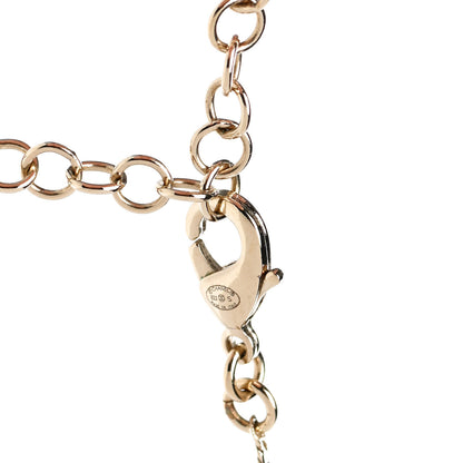 Chanel Crystal Textured CC Pendant Necklace Gold 5 of 7