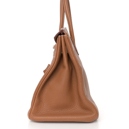 Hermes Taurillon Clemence Birkin 35 Gold 12 of 17