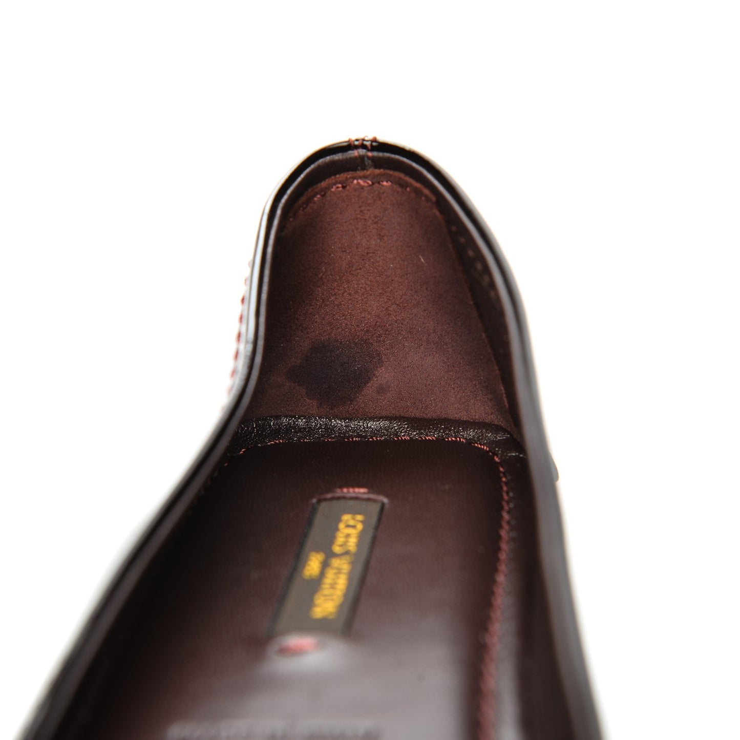 Patent Calfskin Oxford Ballerina Flats 37 Amarante
