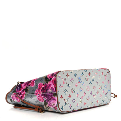 Louis Vuitton Metallic Monogram LV Garden Neverfull MM Silver 6 of 11