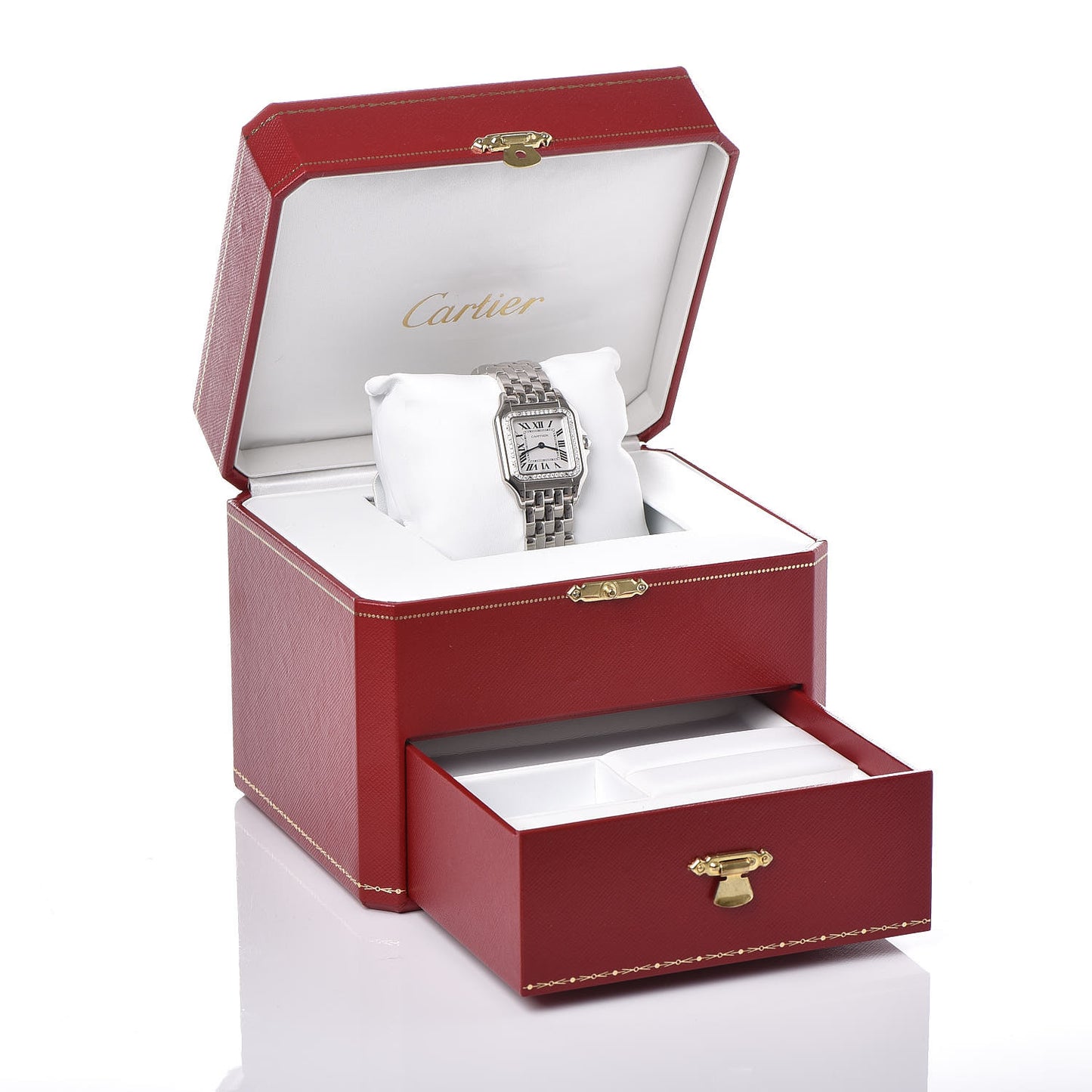 18K White Gold Diamond 27mm Panthere Quartz Watch