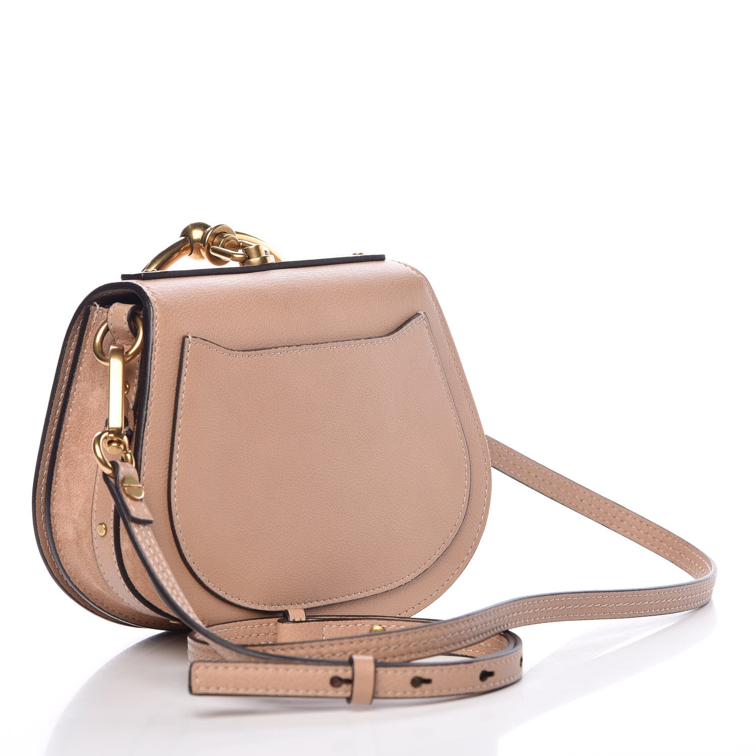 Chloe Calfskin Suede Small Nile Bracelet Bag Biscotti Beige 3 of 7