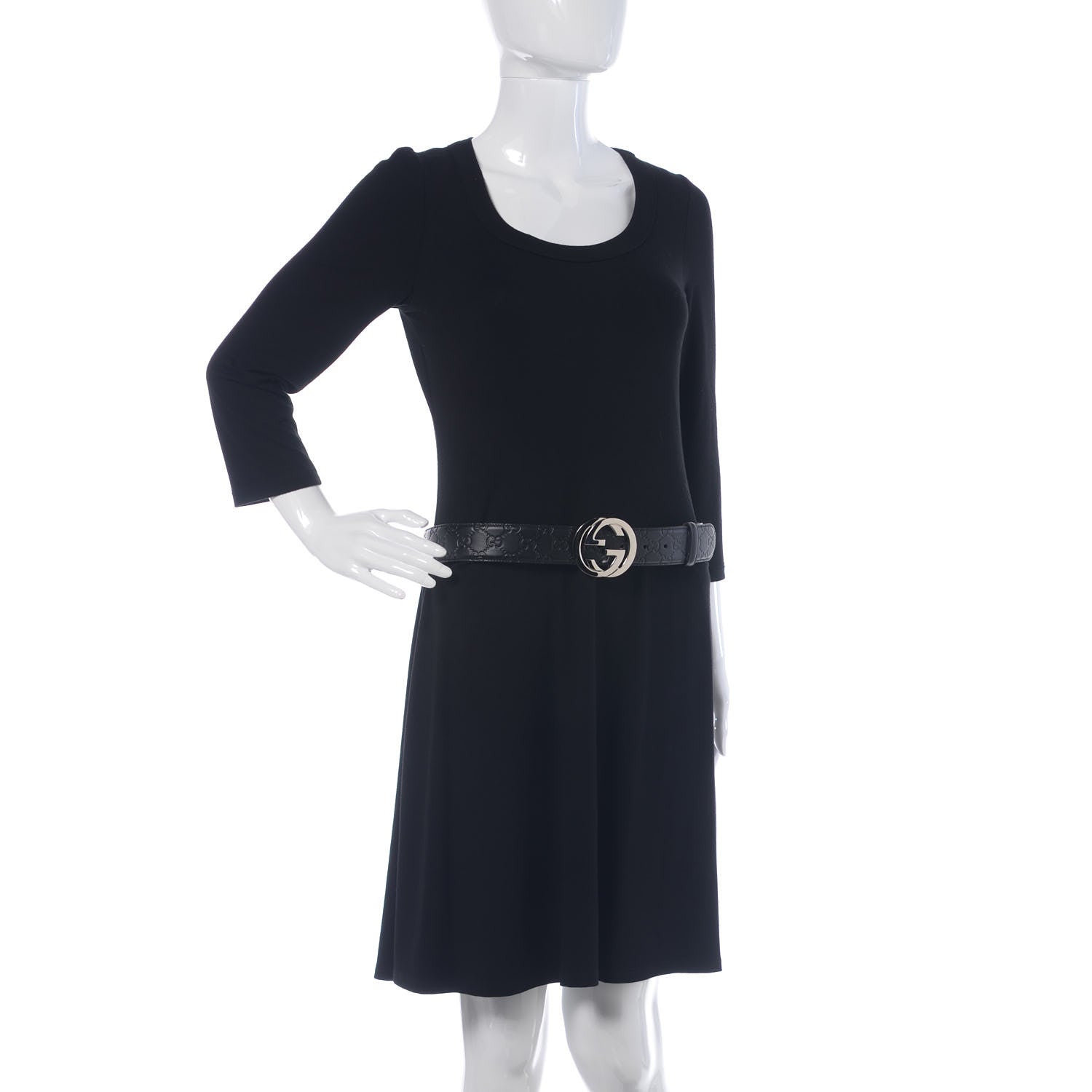 Gucci Guccissima Signature Interlocking G 40mm Belt 90 36 Black 2 of 7