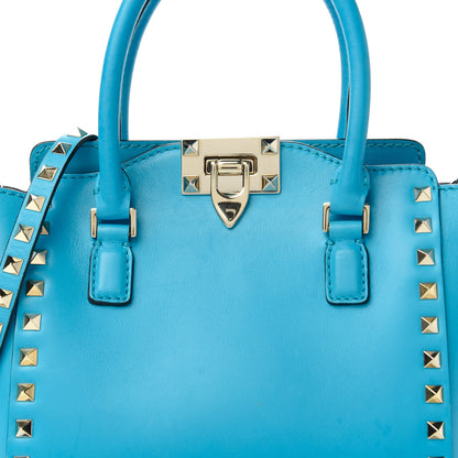 Valentino Garavani Vitello Mini Rockstud Double Handle Tote Parrot 10 of 10