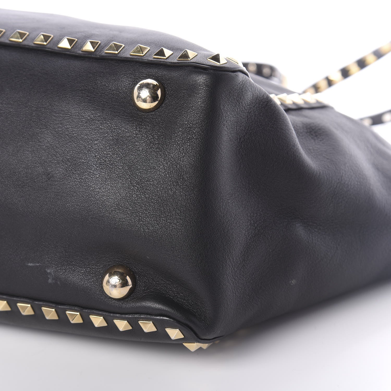 Valentino Garavani Vitello Medium Rockstud Tote Black 9 of 9