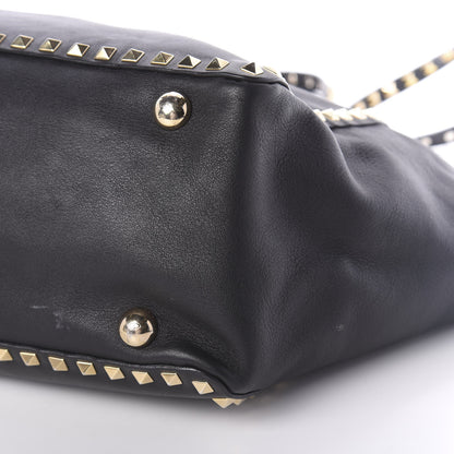 Valentino Garavani Vitello Medium Rockstud Tote Black 9 of 9