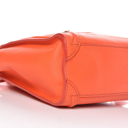 Celine Smooth Calfskin Nano Luggage Fluo Orange 8 of 15