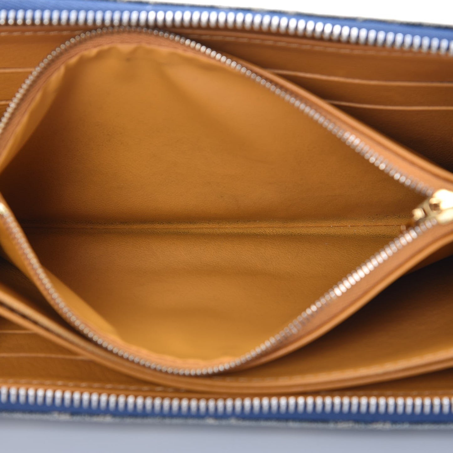 Monogram Denim Zippy Wallet Blue