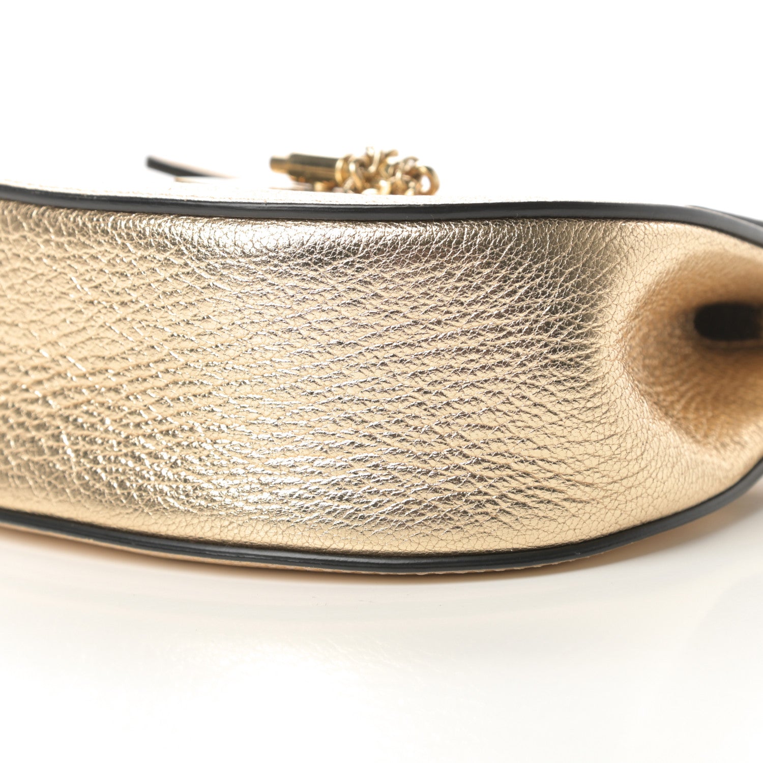 Chloe Metallic Goatskin Mini Drew Shoulder Bag Pale Gold 10 of 11