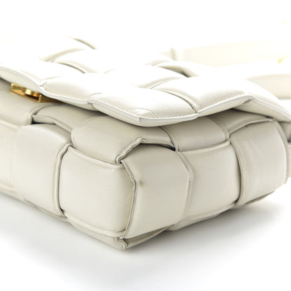 Bottega Veneta Paper Calfskin Maxi Intreccio Padded Cassette Crossbody Bag White 8 of 11