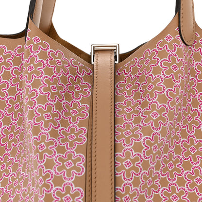 Hermes Swift Lucky Daisy Picotin Lock 18 PM Chai Rose White 8 of 10