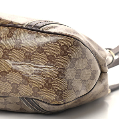 Gucci Crystal Monogram Duchessa Flap Shoulder Bag Dark Brown 9 of 14