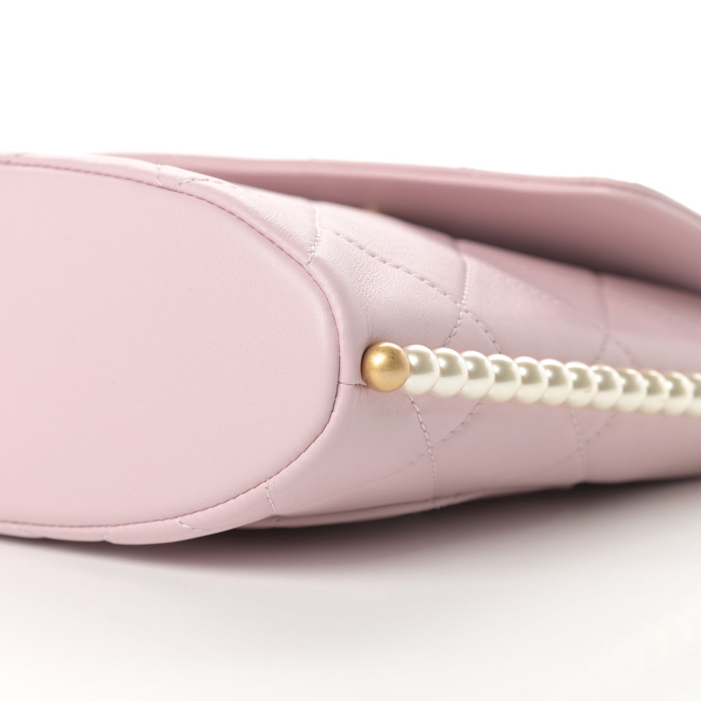 Calfskin Quilted Pearl Small About Pearls Hobo Bag Light Pink