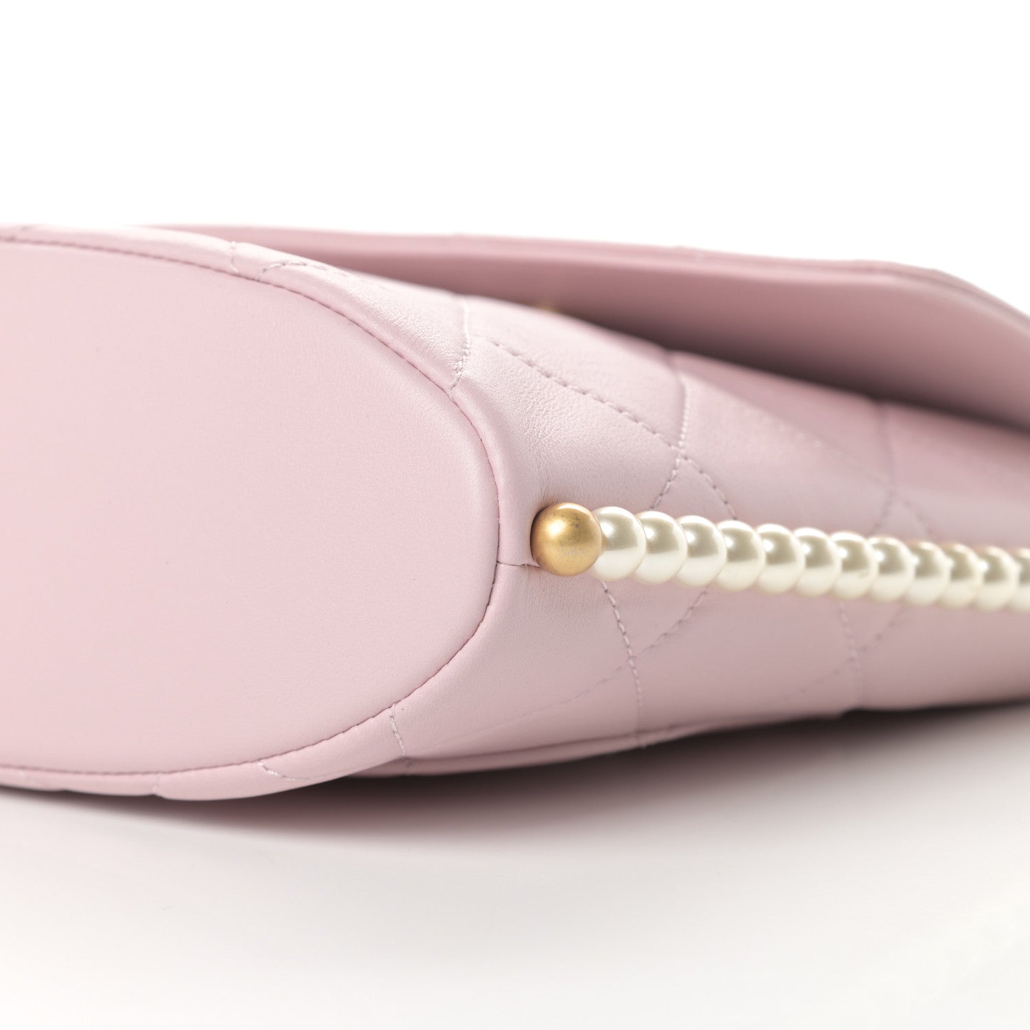 Chanel Calfskin Quilted Pearl Small About Pearls Hobo Bag Light Pink 10 of 11