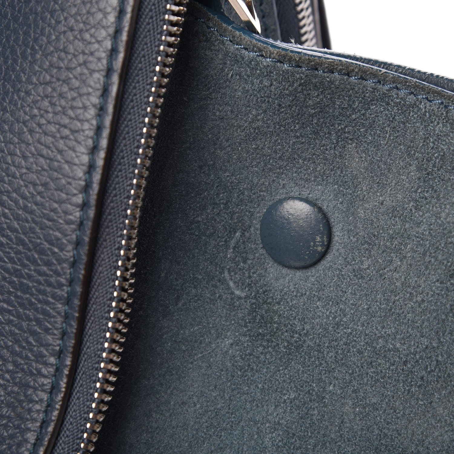 Celine Drummed Calfskin Suede Double Zip Trapeze Orage 18 of 18
