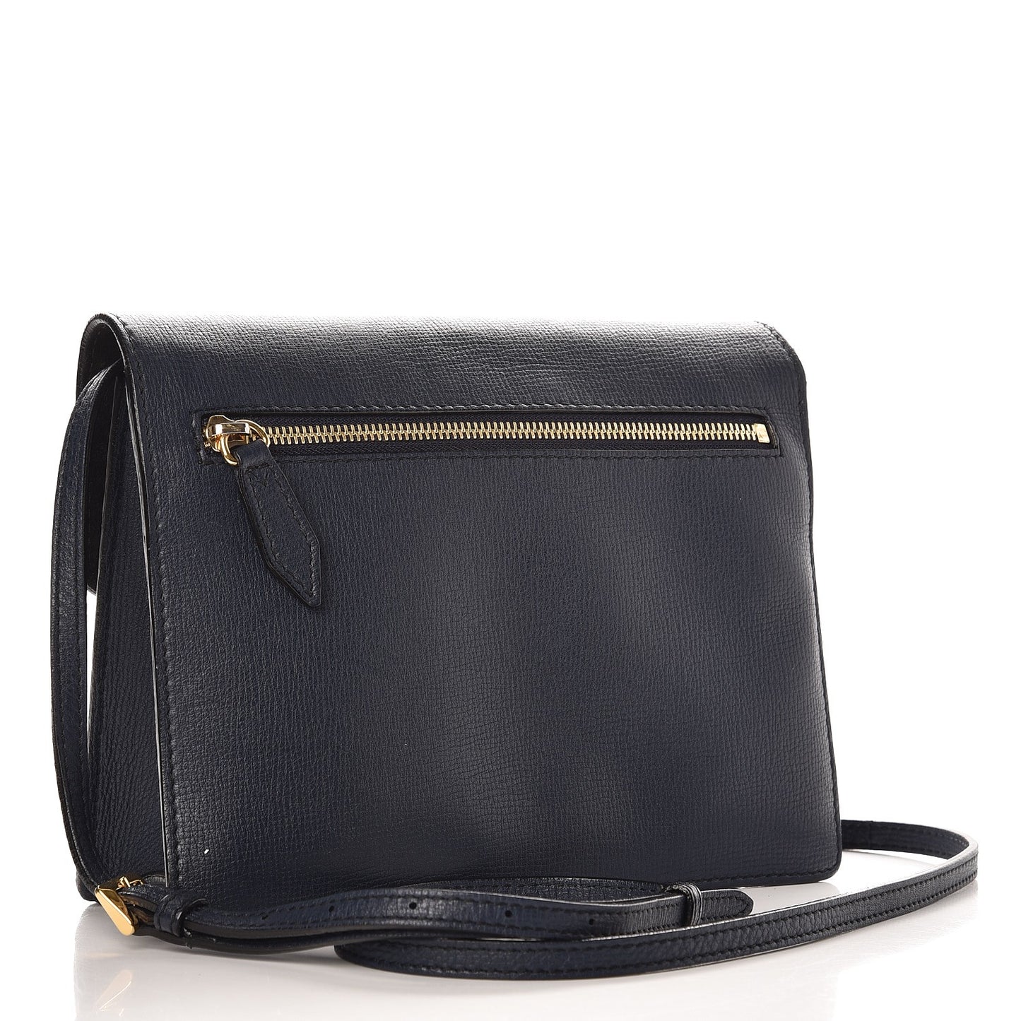 Derby Calfskin House Check Small Macken Crossbody Bag Ink Blue