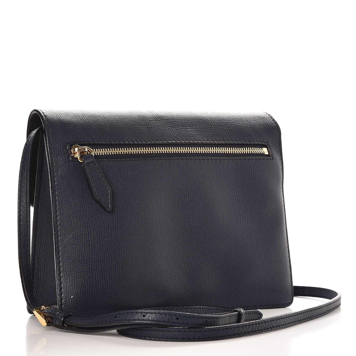 Burberry Derby Calfskin House Check Small Macken Crossbody Bag Ink Blue 3 of 11