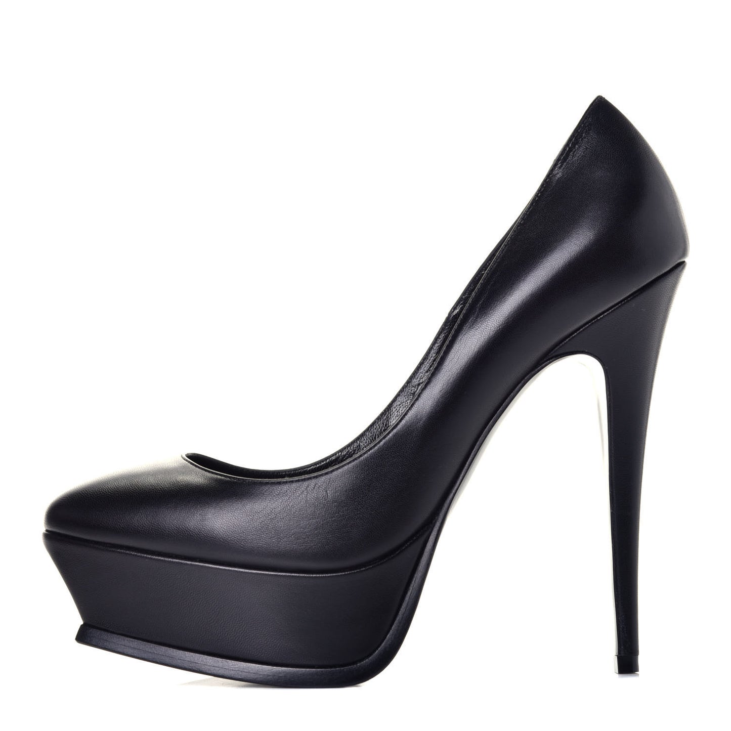 Calfskin Tripon Tribute 105 Pumps 38 Black