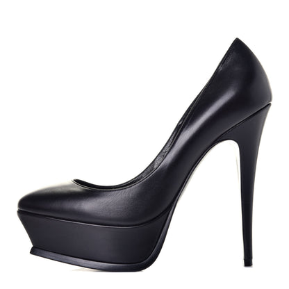 Saint Laurent Calfskin Tripon Tribute 105 Pumps 38 Black 1 of 8