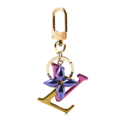 Louis Vuitton New Wave Bag Charm Key Holder Fuchsia Pink Yellow Purple 1 of 4