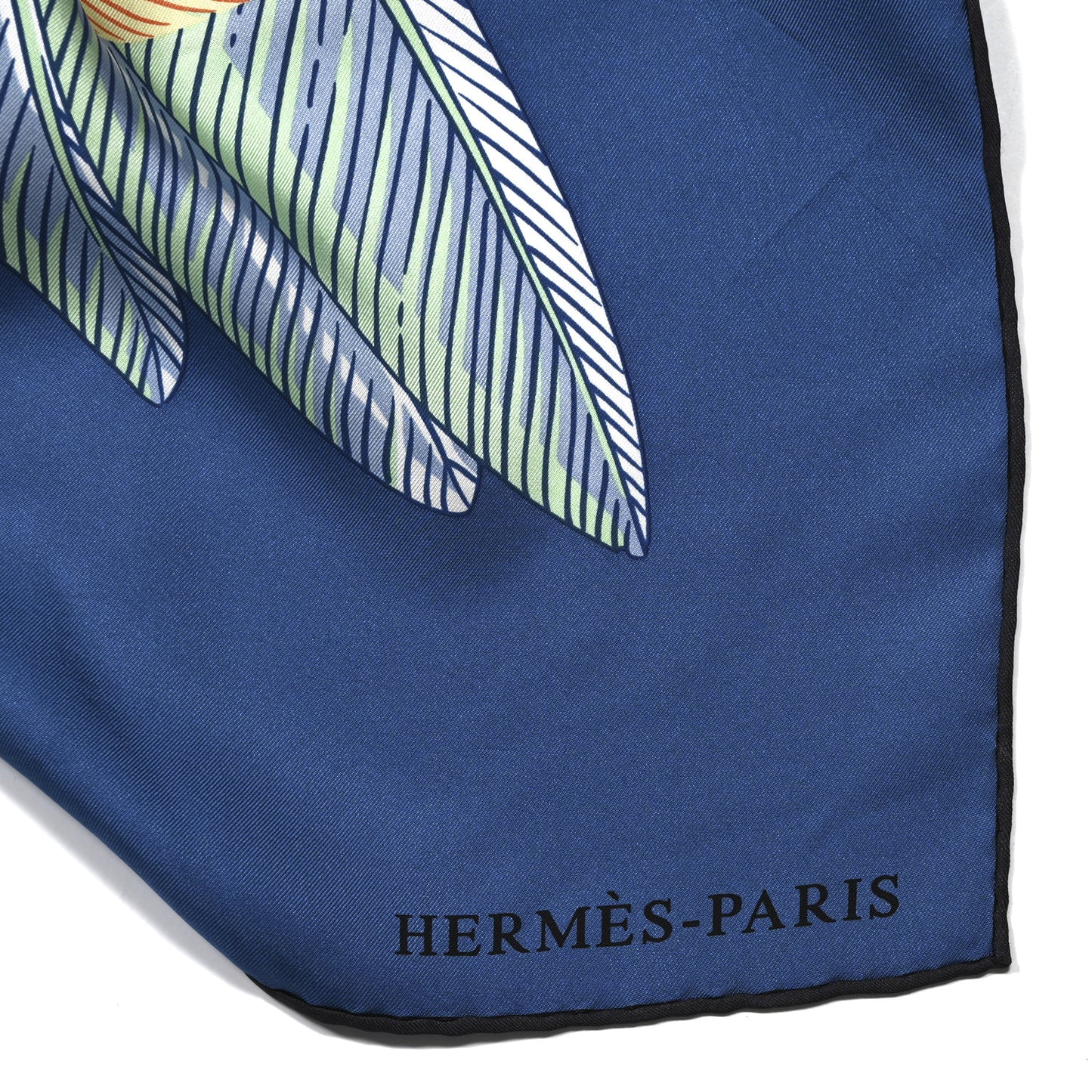 Silk Giant Toucans De Paradis Scarf 140 Bleu Cobalt Orange