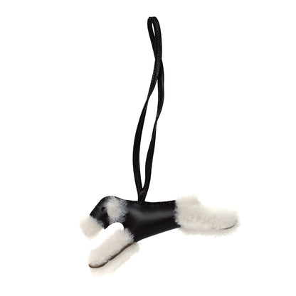 Hermes Milo Lambskin Shearling Budy Charm Chocolate 1 of 5